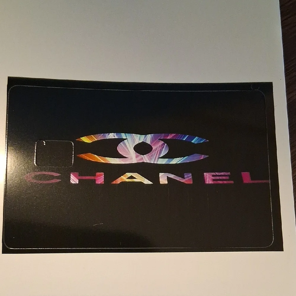 Chanel Black and Vibrant Multicolor Debit Card Cover